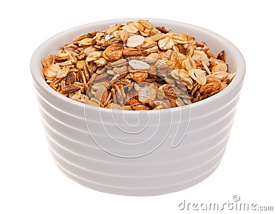 A mixture of fried flakes on white background Stock Photo
